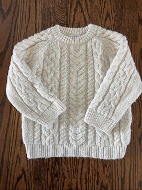 Zara Cream Cable Knit Sweater